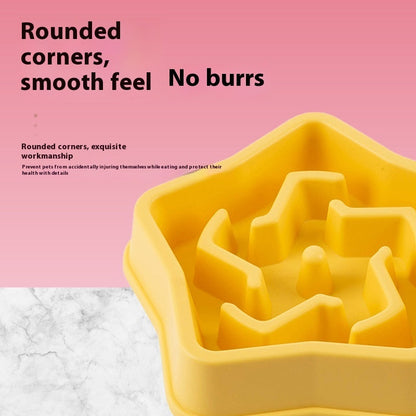 Rough Plastic Pet At The Bottom To Avoid Choking Slow Feeding Bowl