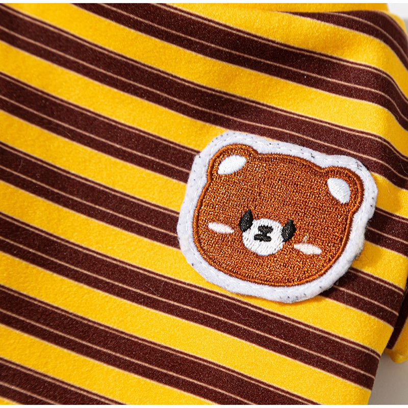 Dog Clothes, Autumn And Winter Striped Animal Base Shirts, Teddy Bichon Frise, Small And Medium-sized Dog, Cat Two-legged Pet Clothes