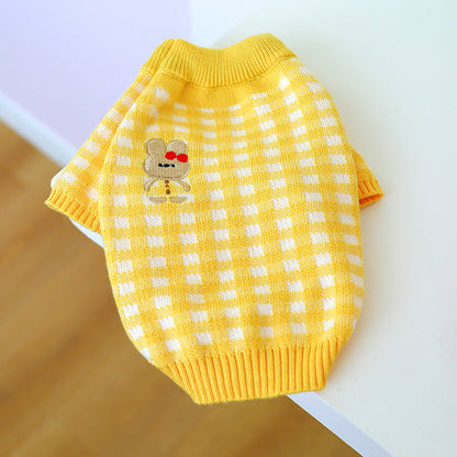 One-piece Star-patterned Sweater For Dogs And Cats In Fall And Winter