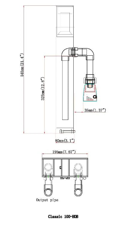 Reef Octopus Classic 100 HOB Protein Skimmer - Rated up to 105g