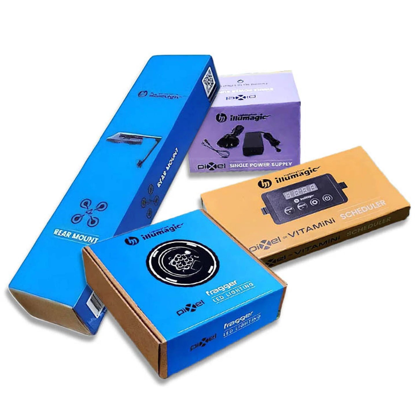 Dalua Illumagic Pixel Blue Spectrum Fragger LED Bundle - PIXEL + POWER SUPPLY + REAR ARM + DIMMER