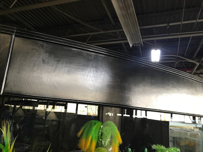 WARRANTY INCLUDED! 215 gallon GLASS bow front aquarium fish tank set