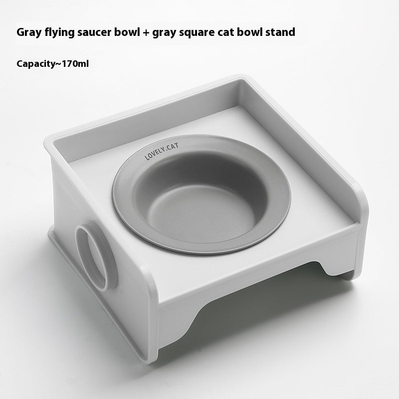 Ceramic Height Increasing Table Frame, Square Cat Bowl
