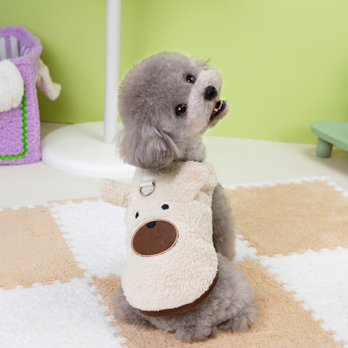 Fleece-lined Warm Teddy Bear Bichon Frise Poodle Cute Fleece Clothing