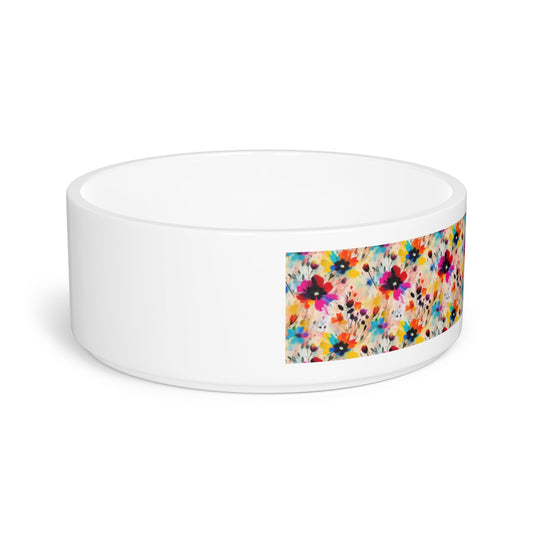 Wildflower Confetti in Watercolor Bloom - Pet Bowl