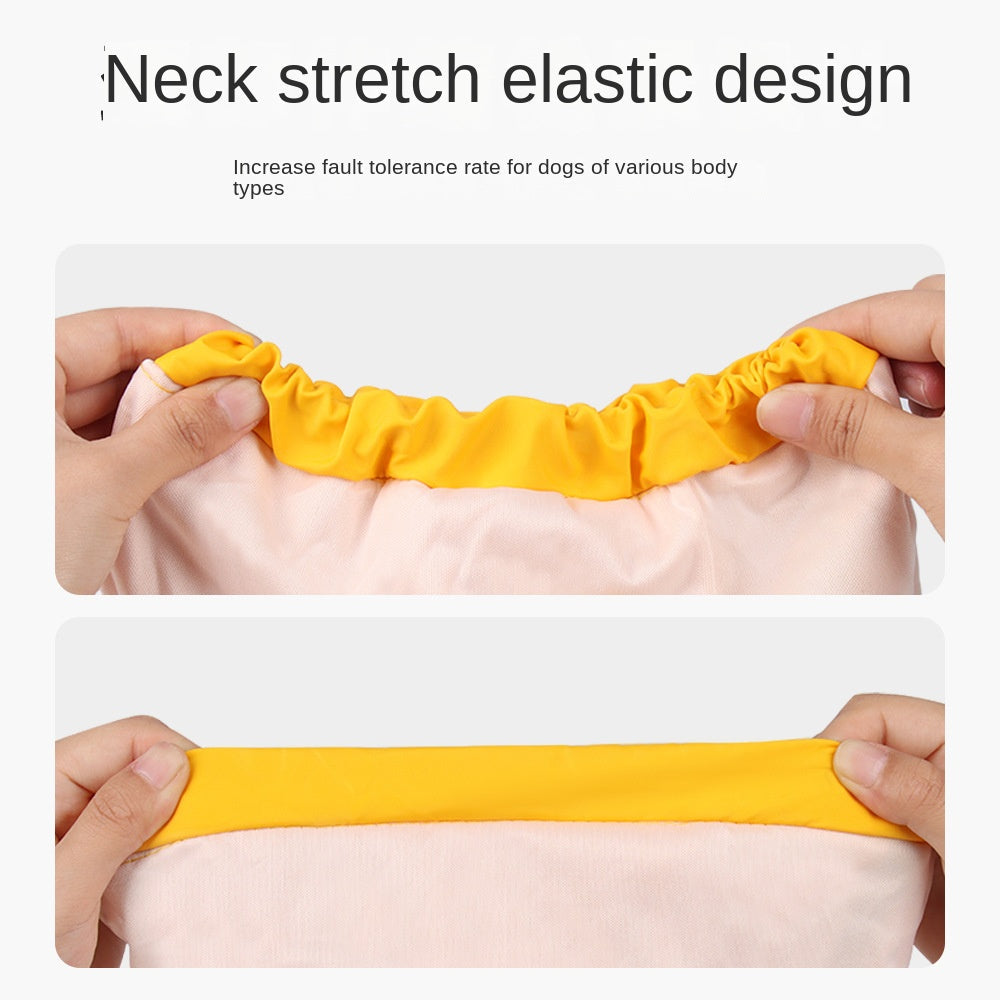 Large Dog Raincoat - Poncho Style Reflective Strip Pet Raincoat Windproof Waterproof Dog Hooded Raincoat