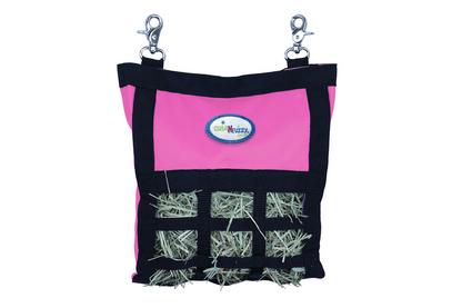 CuteNFuzzy Rabbit & Guinea Pig Hay Bag Feeder with Super Tough Bottom® Design | 15 Feeding Openings | Small 10" x 11" x 3" Hanging Hay Feeder | Less Waste, Cleaner Cage | Made in USA Design