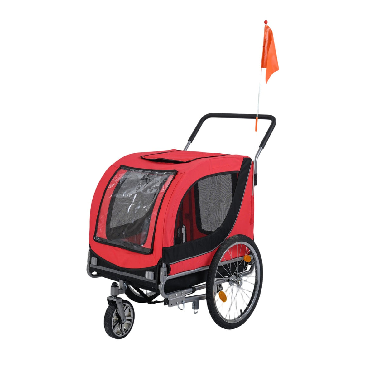 2-in-1 Dog Bike Trailer with Universal Bicycle Coupler