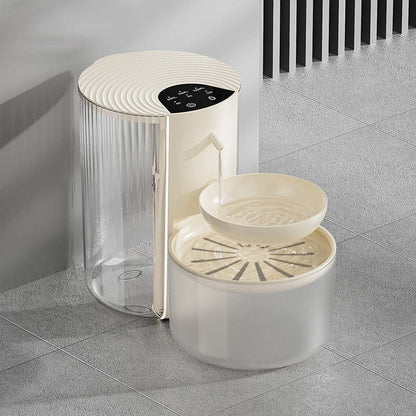 Smart Constant-Temperature 3L Pet Water Fountain With Clean-Water Separation & Tipping Mechanism.