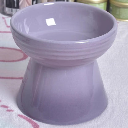 Dogs And Cats Prevention Black Chin High Foot Neck Protector Anti-tumble Pet Ceramic Bowl