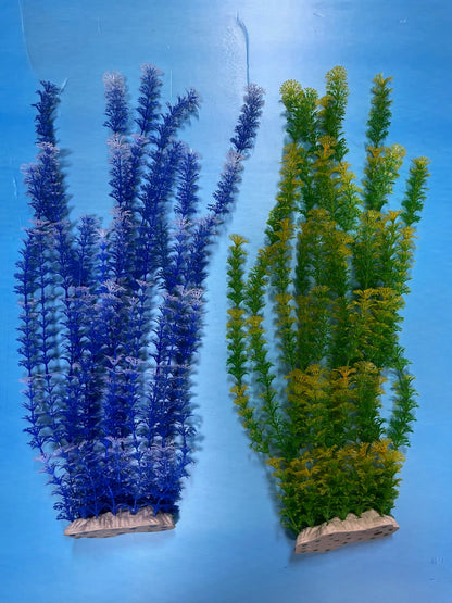 Artificial Aquarium Plant for Fish Tanks, LARGE aquarium plastic plant, 21" TALL
