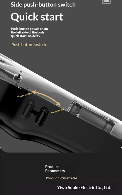 High-Power Pet Clipper With Transparent Shell & Digital Display