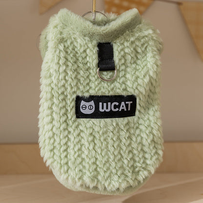 Autumn And Winter Dog Clothing, Two-legged Sleeveless Warm Fleece, Small And Medium-sized Dog Bichon, West Highland Cat Pet Clothing