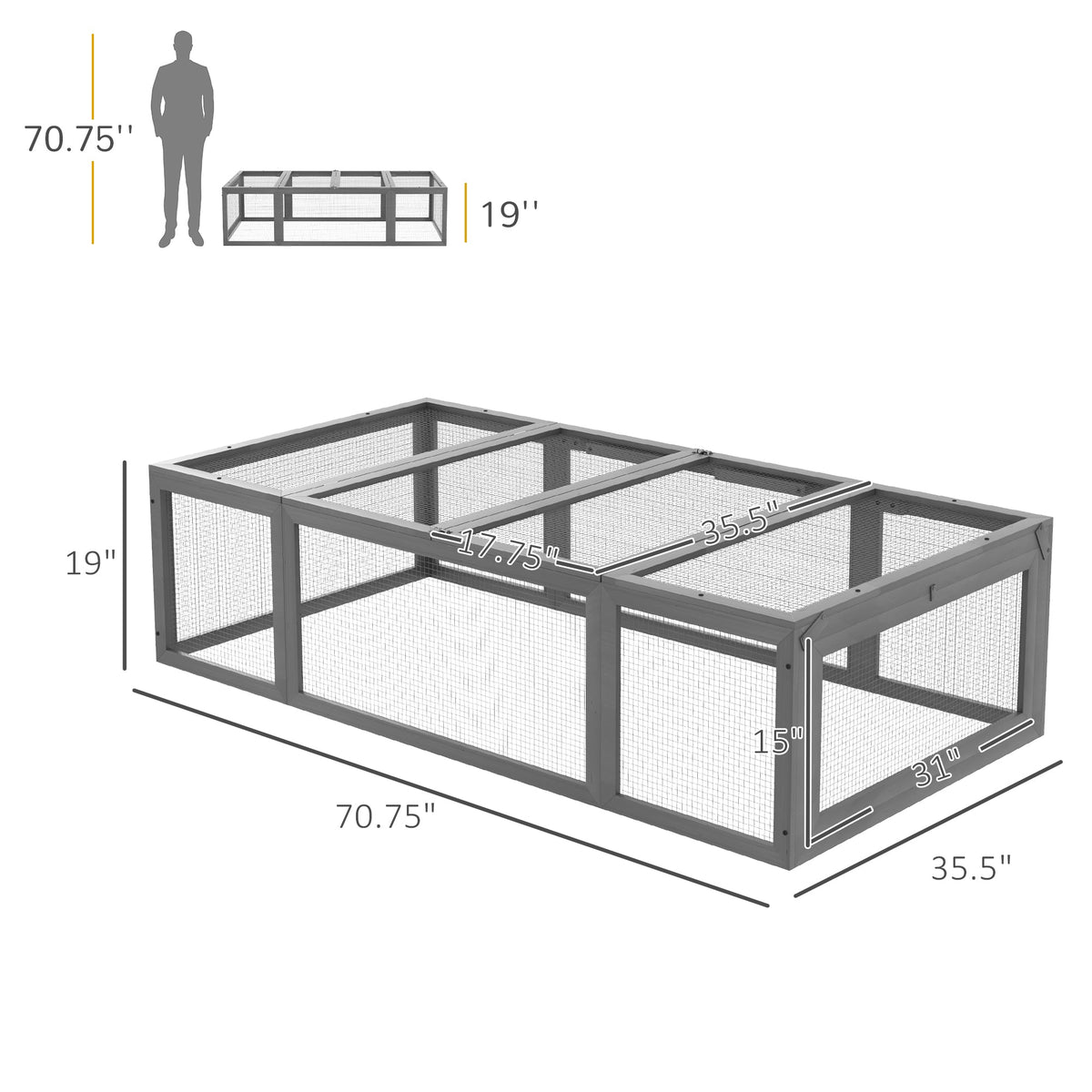 Outdoor Enrichment Habitat & Sunning Enclosure (71" x 35.5")
