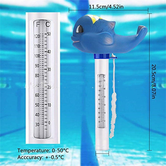 Floating Blue Whale Bath Thermometer for Bearded Dragons