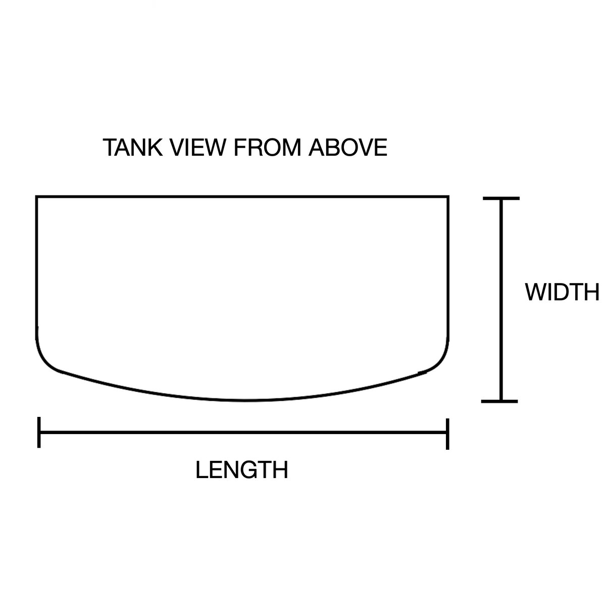 70 gallon GLASS bow front aquarium fish tank set display model