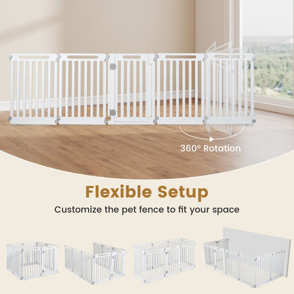 8-Panel Dog Playpen 31.5" Height Indoor Outdoor HDPE