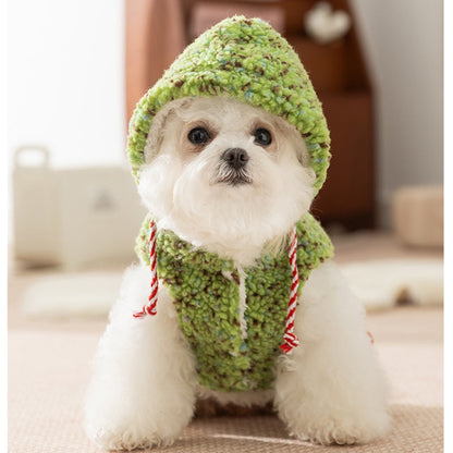 Christmas Dog Clothes, Warm And Thick Autumn And Winter, With Colorful Dots That Can Lead Small And Medium-sized Dogs, Two-legged Clothes, Pet Cat Clothing