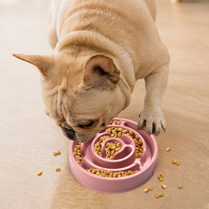 New Pet Bowl Slow Feeding Bowl Anti-choke Slow Food Bowl PP Material Neck Protection