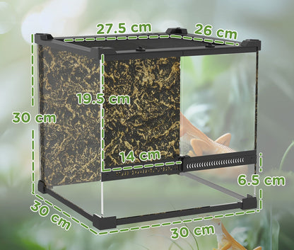 12"x12"x12" Front Opening Enclosure with Rock Background