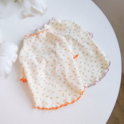 Floral-patterned Home Base-layer Pet Clothing