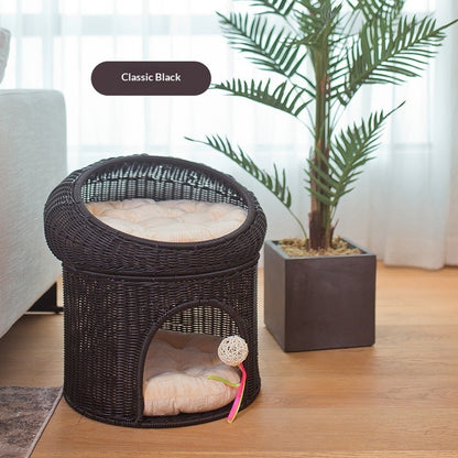 Warm Knitted Pet Bed Double-Layer Large Space Cat Bed