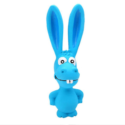 Cute rabbit dog vocal latex molars