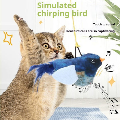 Vocal Simulation Squeaky Bird Cat Toy For Self-amusement