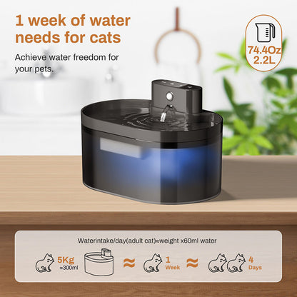 32L Pet Water Fountain Stainless Steel Automatic Induction Water Dispenser