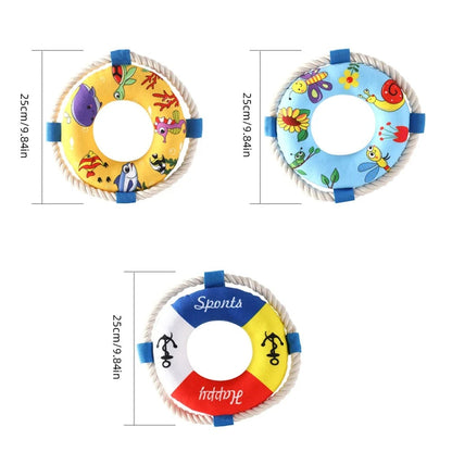 Float Training Dog Pull Ring Dog Ring Chew Resistant Toys Throw Catch Flying Pet Supplies Bite Resistant Soft Pull Ring