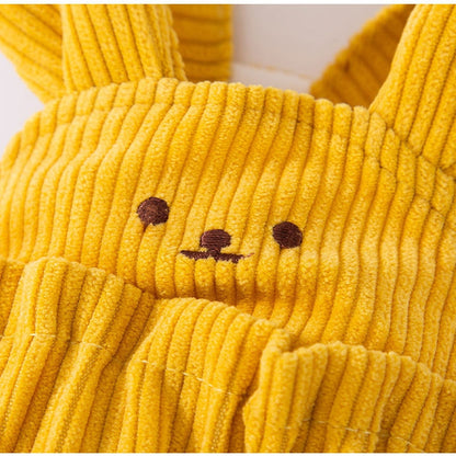 Autumn And Winter Puppy Four-legged Clothes, Cute Bear Corduroy Overalls, Bichon Frise Small Dog Warm Pet Clothes