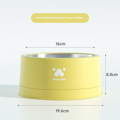 Pet Stainless Steel Anti-tumble Drinking Dog Food Rice Basin