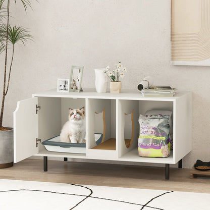Elephant Themed Cat Tree for Adult Cats Multi-level Kitty Tower with 2 Condos