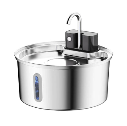 All Stainless Steel Pet Water Dispenser Round Runway Type Large Capacity Dogs And Cats Water Dispenser