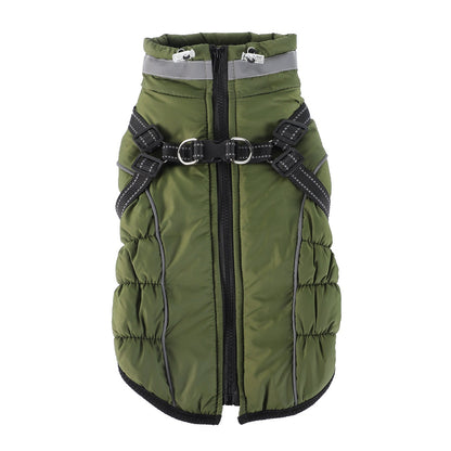 Warm Reflective Traction Coat Plus Fleece Waterproof Jacket