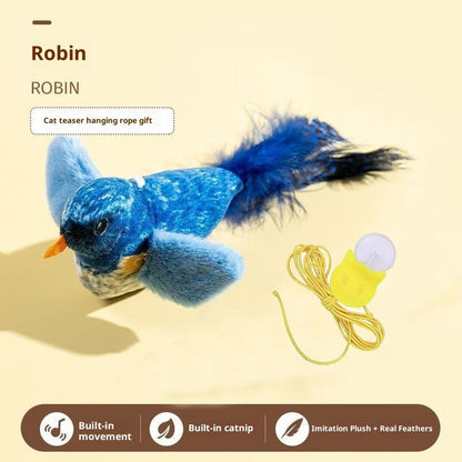 Vocal Simulation Squeaky Bird Cat Toy For Self-amusement
