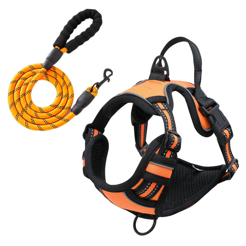 Vest-style Reflective And Breathable Chest-strap Leash