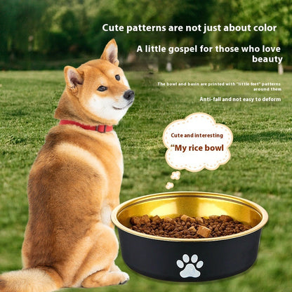 Stainless Steel Bowl For Pet Anti-tumble Non-slip Food Basin