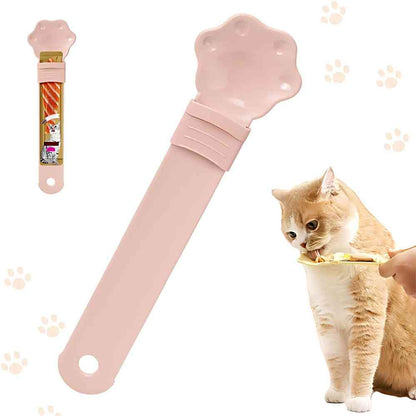 Cat Treat Spoon Squeeze, Cute Churu Spoon, Multifunctional Cats Treat Feeder Spoons, Comfortable Grip For Lickable Treats Feeding Dispenser For Wet Food