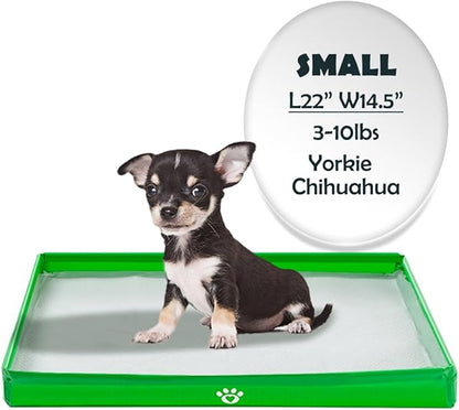 MEEXPAWS Dog Pee Pad Holder Foldable, Puppy Pad Holder Liner Base High Side, Dog Litter Box Indoor 23x15 in, Training Pad Holder Leak-Proof Easy Clean
