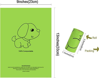 Petmolico Dog Poop Bag Holder Leash Attachment, Dog Waste Bag Dispenser Zippered Pouch, Fits Any Dog Leash, Includes Free Roll of Dog Bags, Poop Bag Dispenser - 2 Packs (White Daisy)