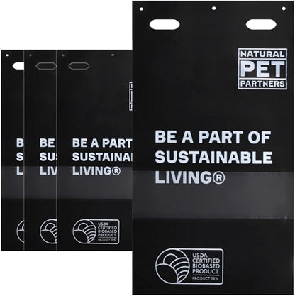 Commercial Pull-Strap Header Dog Poop Bags, 38% USDA Certified Plant-Based, Leak-Proof and Tear Resistant, For Parks, Apartments, and Public Pet Waste Stations, (3,200 Count)