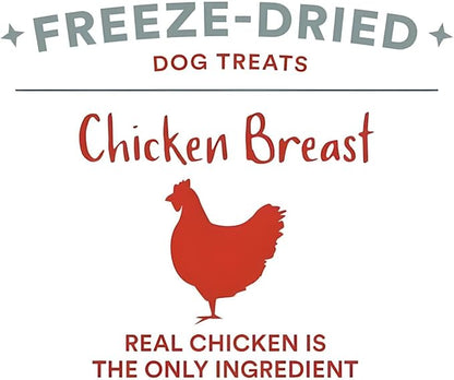 Organic Freeze Dried Dog & Cat Treats - Single Ingredient, Grain Free Food Toppers for Healthy Pets, No Fillers or Preservatives (3 Bag, Chicken)