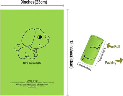 Petmolico Dog Poop Bag Holder Leash Attachment, Pet Waste Bag Dispenser Zippered Pouch, Fits Any Leash, Includes Free Roll of Dog Bags, Poop Bag Dispenser - 2 Pack, Colorful Flowers