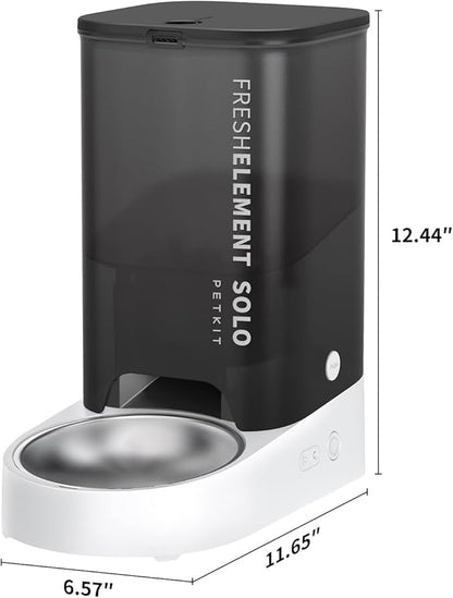 PETKIT Automatic Cat Feeder, 2.4G WiFi Automatic Dog Feeder, App Control Pet Food Dispenser with Triple Fresh-Lock System, Up to 10 Meals Per Day, Schedule Feeding, Food Shortage Alert, 3L Capacity