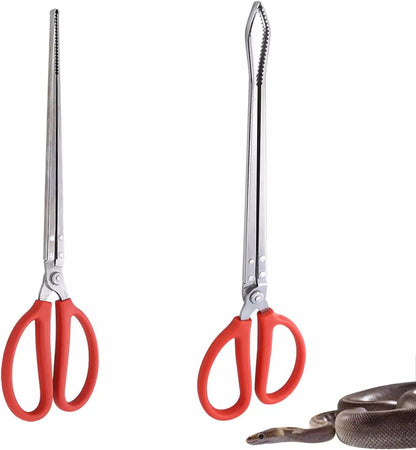 Stainless Steel Scissor-Grip Reptile Feeding Tongs