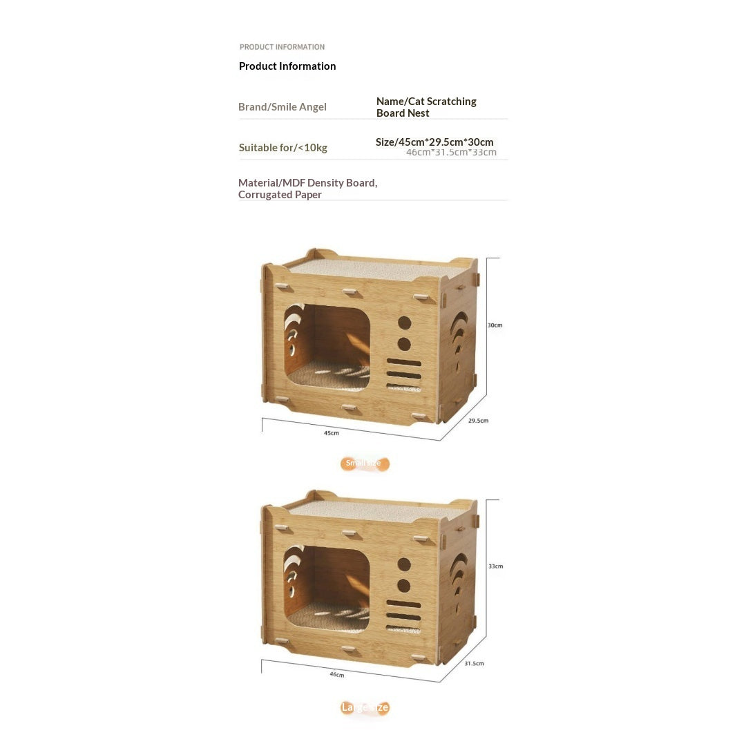 Large-capacity Cat Scratcher Bed Toy.