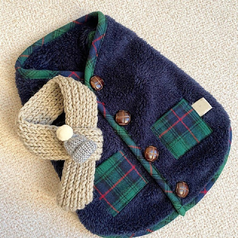 For Autumn And Winter, Puppies, Two-legged Vests, Small And Medium-sized Dogs, Fleece Jackets, Cat Coats, Scarves, Pet Clothes