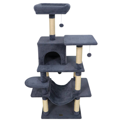 58" Multi-Level Cat Tree Soft Plush Cat Tower with Padded Top Perch