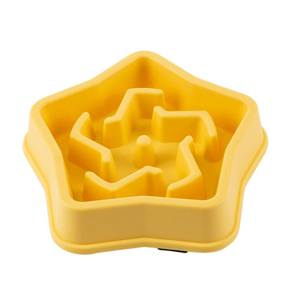 Rough Plastic Pet At The Bottom To Avoid Choking Slow Feeding Bowl